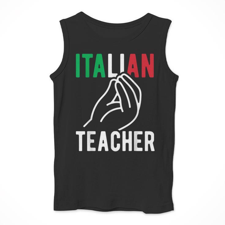 Italian Teacher Italy Italia Back To School First Day Men Tank Top, funny design Italian Teacher Italy Italia Back To School First Day Men Tank Top, funny design