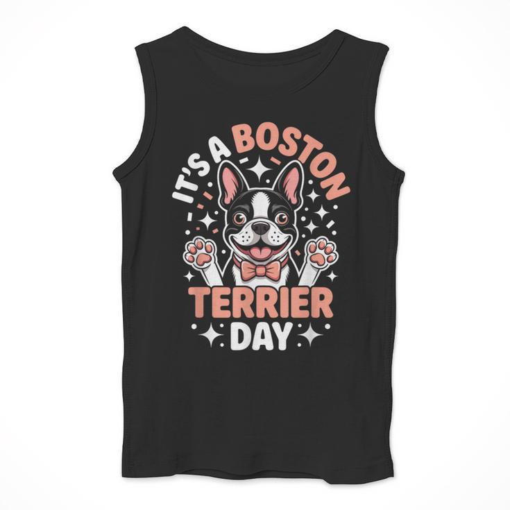 It’s A Boston Terrier Day Pet Cute Dog Lover Cartoon Men Tank Top, funny design