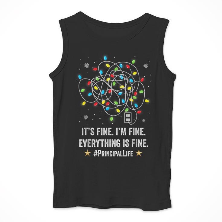 It's Fine I'm Fine Christmas Light Principal Teacher Xmas Men Women Men Tank Top, funny design It's Fine I'm Fine Christmas Light Principal Teacher Xmas Men Women Men Tank Top, funny design