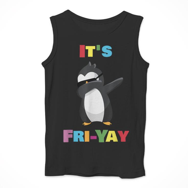 It's Fri-Yay Dabbing Penguin Friday Weekend Teacher Student Men Tank Top, funny design
