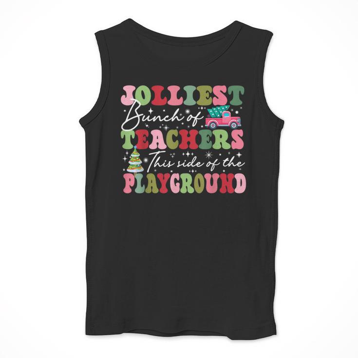 Jolliest Bunch Of Teachers This Side Of The Playground X-Mas Men Tank Top, funny design Jolliest Bunch Of Teachers This Side Of The Playground X-Mas Men Tank Top, funny design