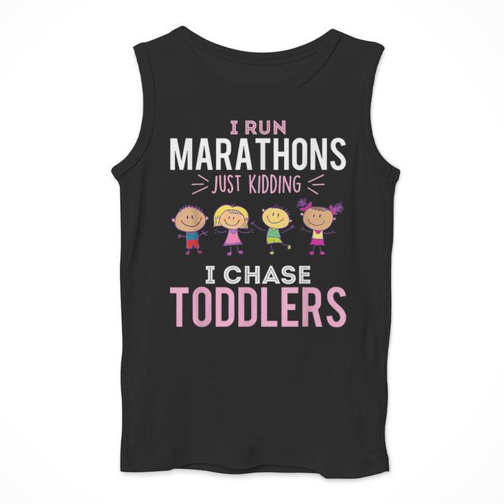Just Kidding I Chase Toddlers Daycare Provider Nanny Teacher Men Tank Top, funny design Just Kidding I Chase Toddlers Daycare Provider Nanny Teacher Men Tank Top, funny design