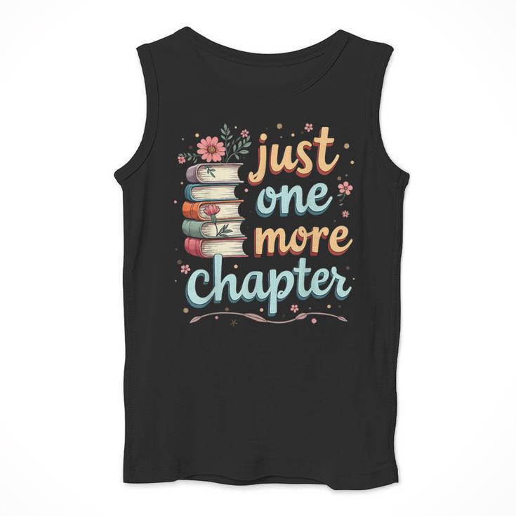 Just One More Chapter Book Reading Floral Teacher Book Lover Men Tank Top, funny design