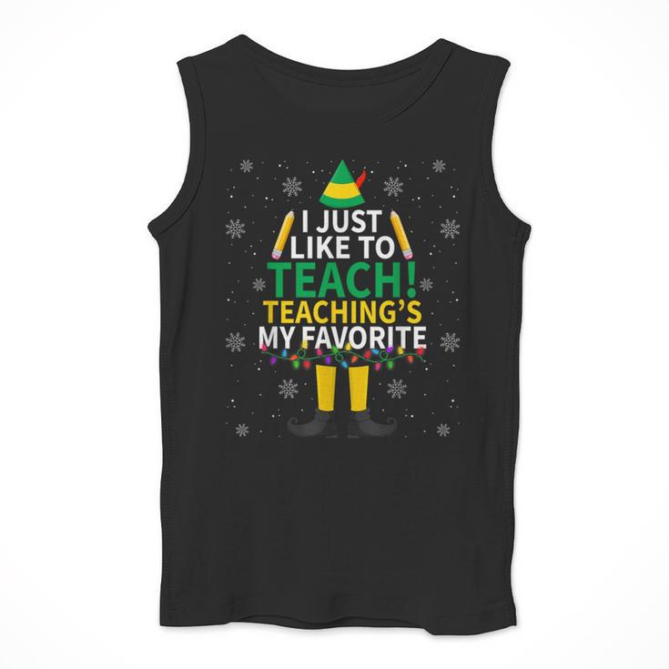 I Just Like To Teach Teaching My Favorite Christmas Teacher Men Tank Top, funny design I Just Like To Teach Teaching My Favorite Christmas Teacher Men Tank Top, funny design