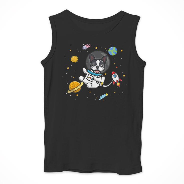Kawaii Kids & Boys Astronaut Space Boston Terrier Dog Lover Men Tank Top, funny design