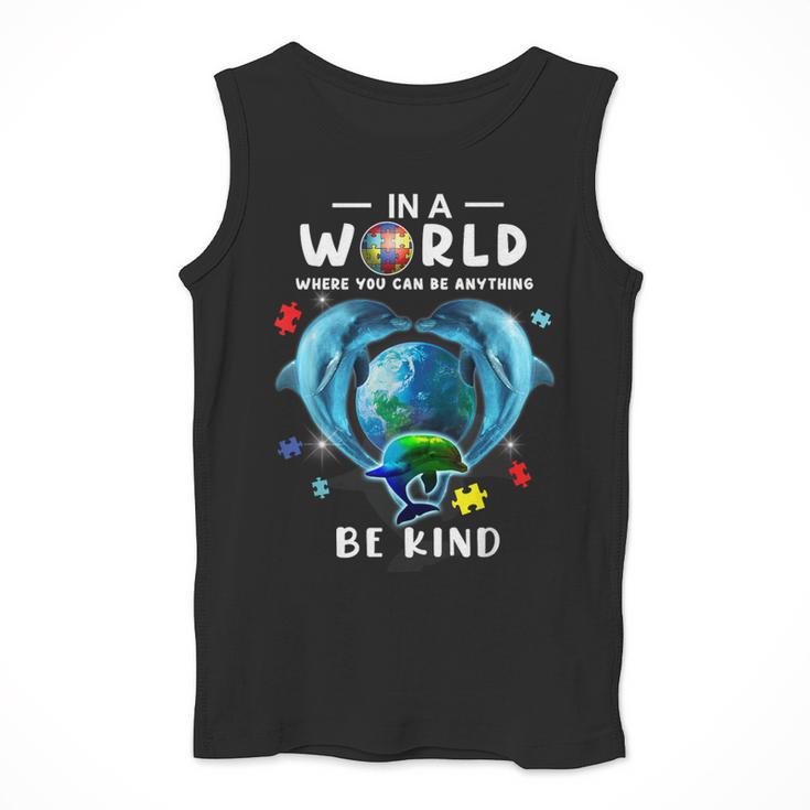 Be Kind Dolphin Autism Awareness Back To School Teacher Men Women Kids Men Tank Top, funny design Be Kind Dolphin Autism Awareness Back To School Teacher Men Women Kids Men Tank Top, funny design