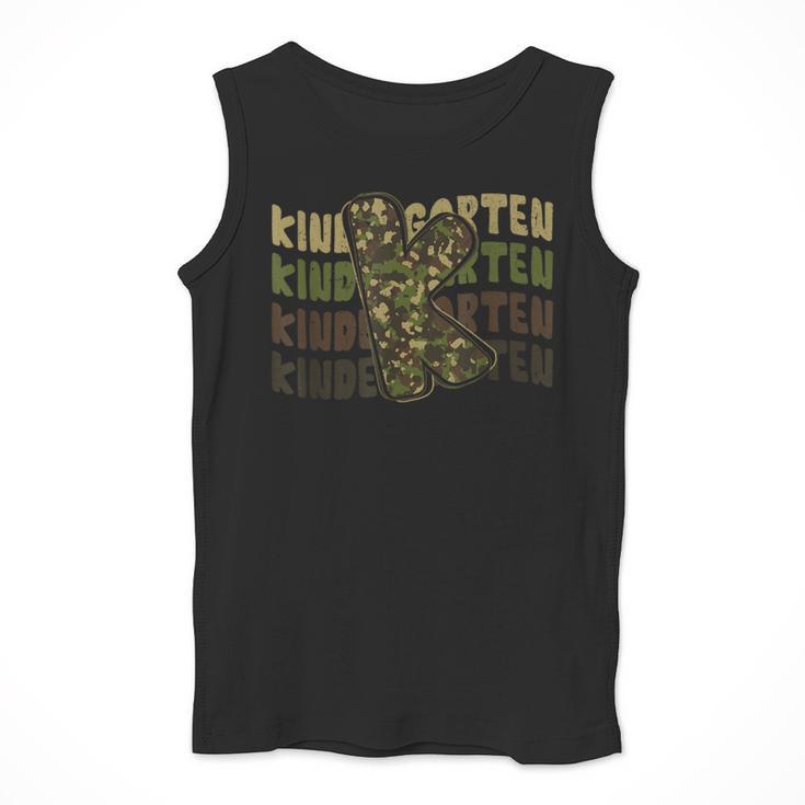 Kindergarten Camo Camouflage Boy Teacher Back To School Men Tank Top, funny design Kindergarten Camo Camouflage Boy Teacher Back To School Men Tank Top, funny design