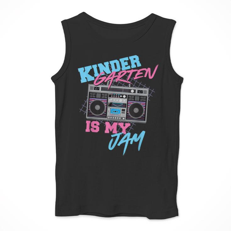 Kindergarten Is My Jam Vintage 80s Boombox Teacher Student Men Tank Top, funny design Kindergarten Is My Jam Vintage 80s Boombox Teacher Student Men Tank Top, funny design