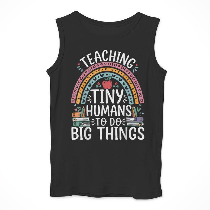 Kindergarten Teacher Tiny Humans Pre-School Teacher Men Tank Top, funny design