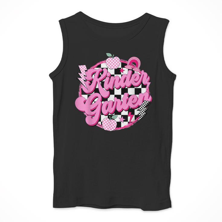 Kindergarten Teacher Women Checkered First Day Of School Men Tank Top, funny design Kindergarten Teacher Women Checkered First Day Of School Men Tank Top, funny design
