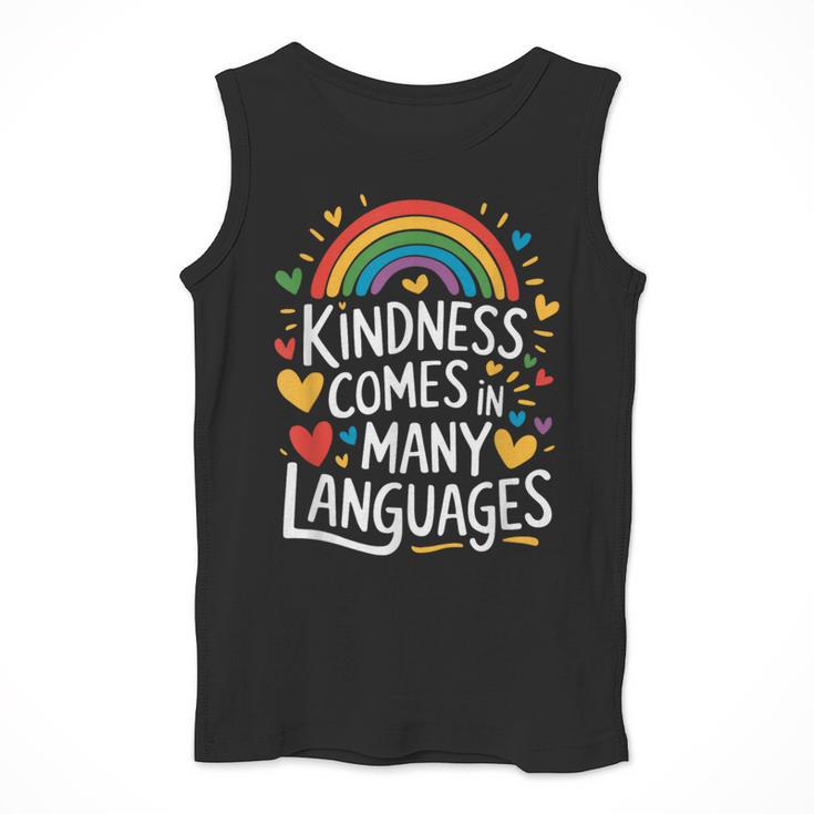 Kindness Comes In Many Languages ESL English Teacher Men Tank Top, Esl Teacher Gifts, English Teacher Gifts, funny design Kindness Comes In Many Languages ESL English Teacher Men Tank Top, Esl Teacher Gifts, English Teacher Gifts, funny design