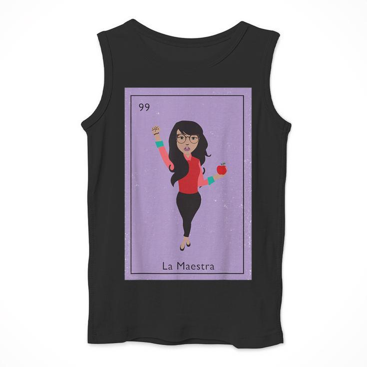 La Maestra Mexican Bingo Card Teacher Lottery Card Men Tank Top, funny design La Maestra Mexican Bingo Card Teacher Lottery Card Men Tank Top, funny design