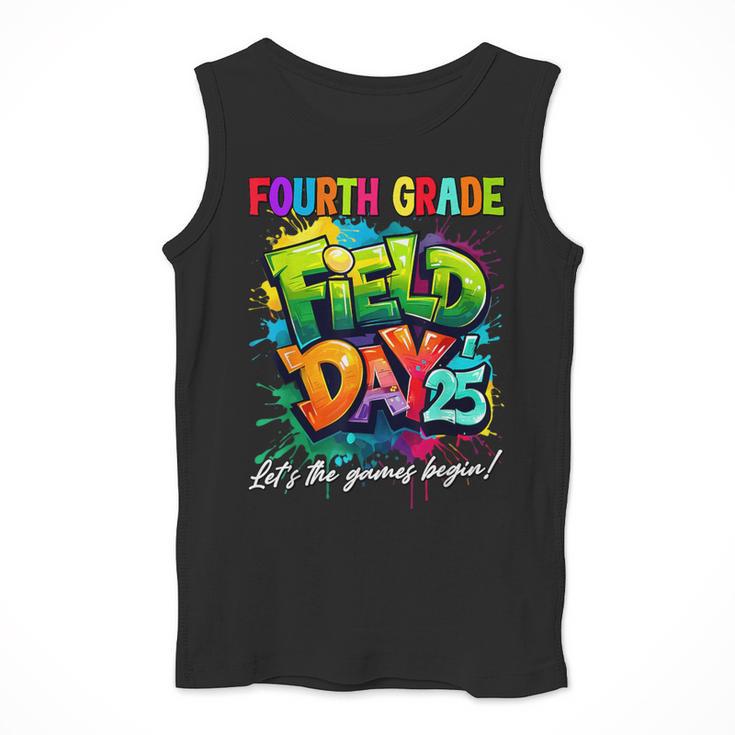 Let The Games Begin Fourth Grade Field Day 2025 Teacher Kid Men Tank Top, funny design