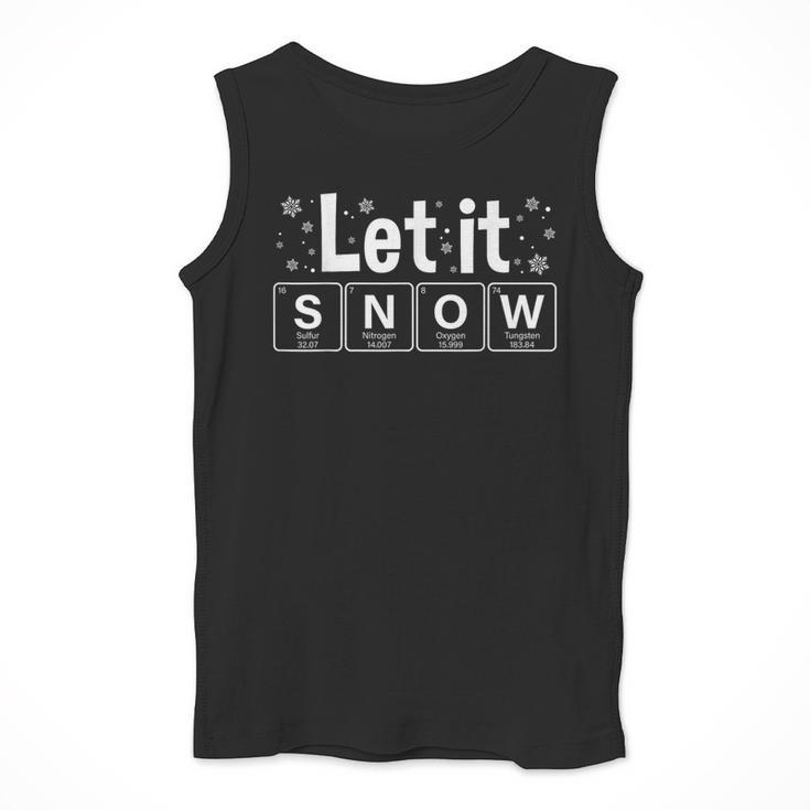 Let It Snow Christmas Pajamas Chemistry Teacher Men Tank Top, funny design