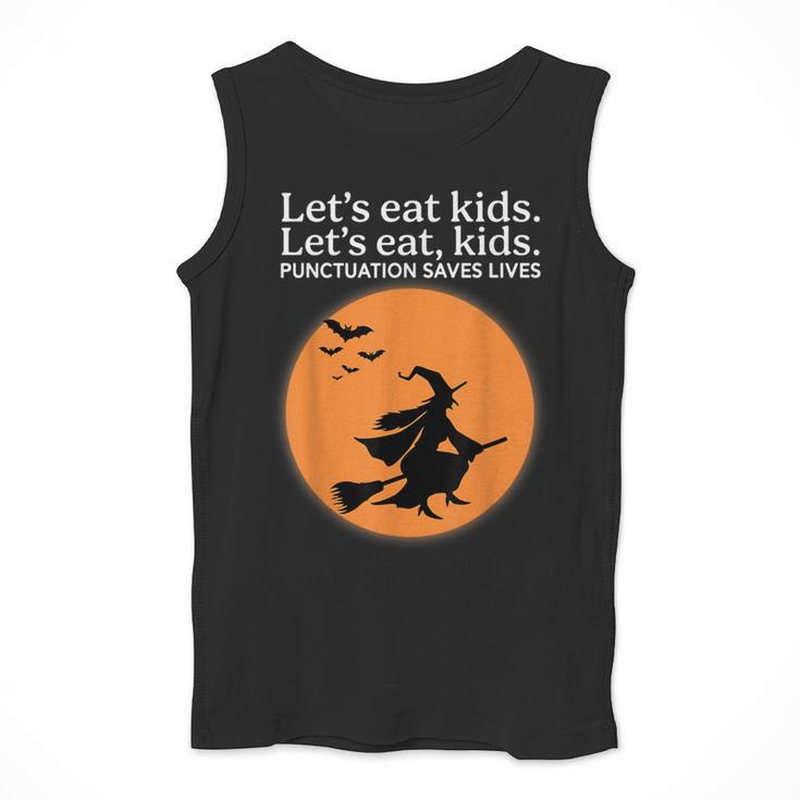 Let's Eat Kids Punctuation Saves Live Witch Grammar Teacher Men Tank Top, funny design Let's Eat Kids Punctuation Saves Live Witch Grammar Teacher Men Tank Top, funny design