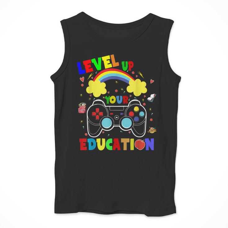 Level Up Your Education Gaming Inspired Teacher Gamers For Men Women Kids Men Tank Top, funny design