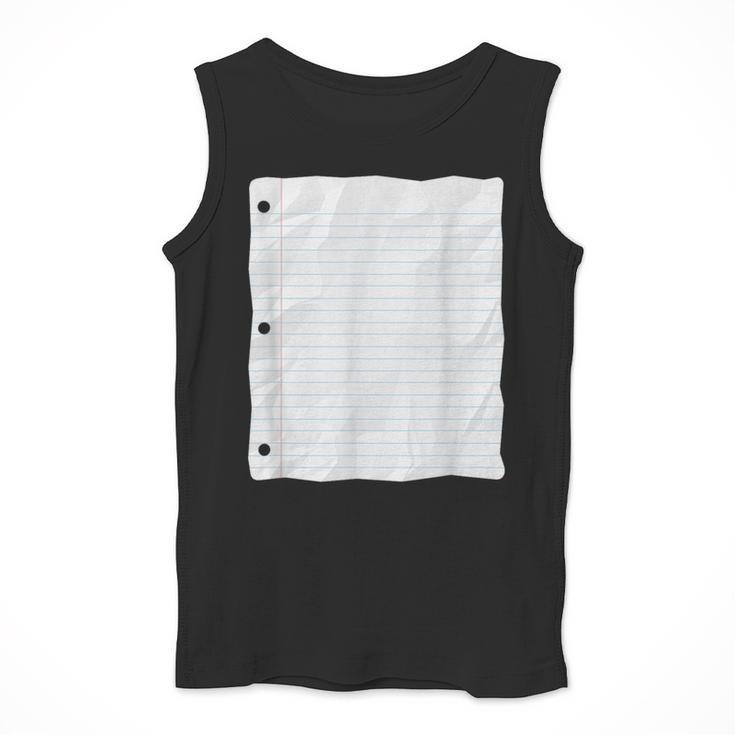 Lined Paper Notebook Halloween Costume For Students Teachers For Men Women Kids Men Tank Top, funny design Lined Paper Notebook Halloween Costume For Students Teachers For Men Women Kids Men Tank Top, funny design