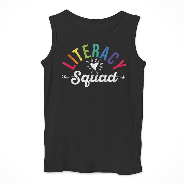Literacy Squad Reading Teacher Interventionist Specialist Men Tank Top, funny design