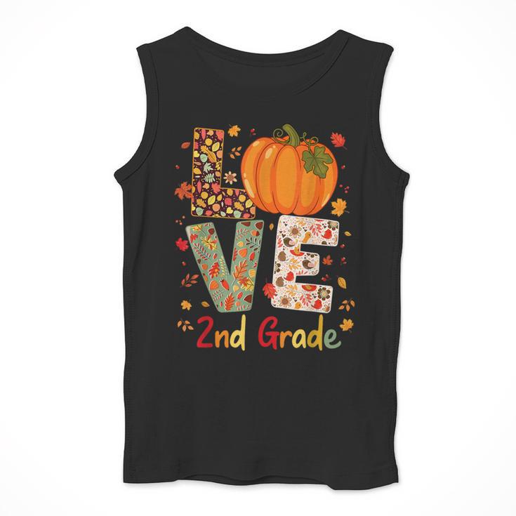 Love 2nd Grade Happy Fall Thanksgiving For 2nd Teacher For Men Women Girls Kids Men Tank Top, 2nd Grade Teacher Gifts, funny design