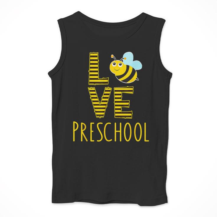 Love Preschool Back To School Yellow Bee Preschool Teacher For Men Women Girls Kids Men Tank Top, funny design