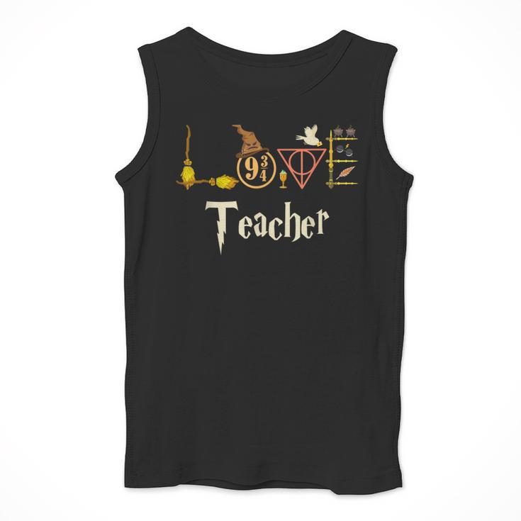 Love Teacher Wizards Back To School Halloween Men Tank Top, funny design
