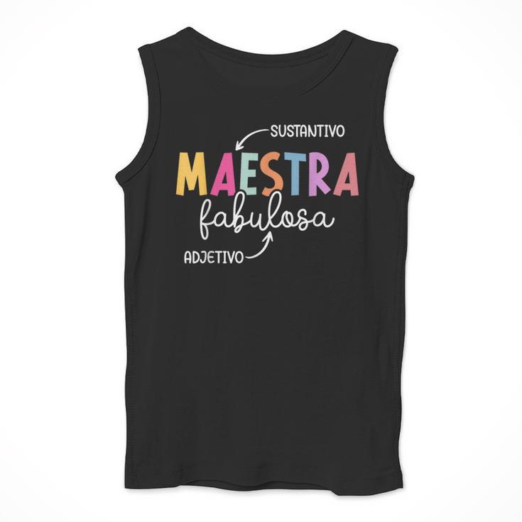 Maestra Fabulosa Maestra De EspañOl Spanish Teacher Men Tank Top, funny design