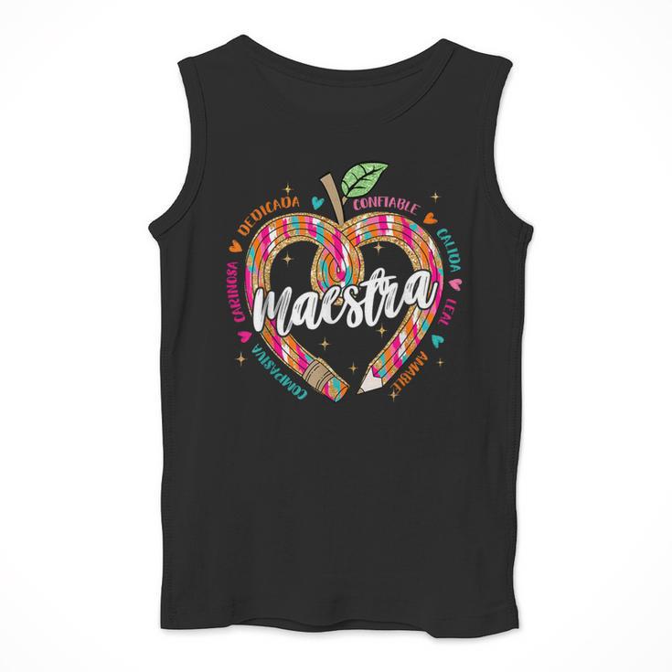 Maestra Pencil Spanish Teacher Bilingual 100 Days Of School Men Tank Top, funny design Maestra Pencil Spanish Teacher Bilingual 100 Days Of School Men Tank Top, funny design