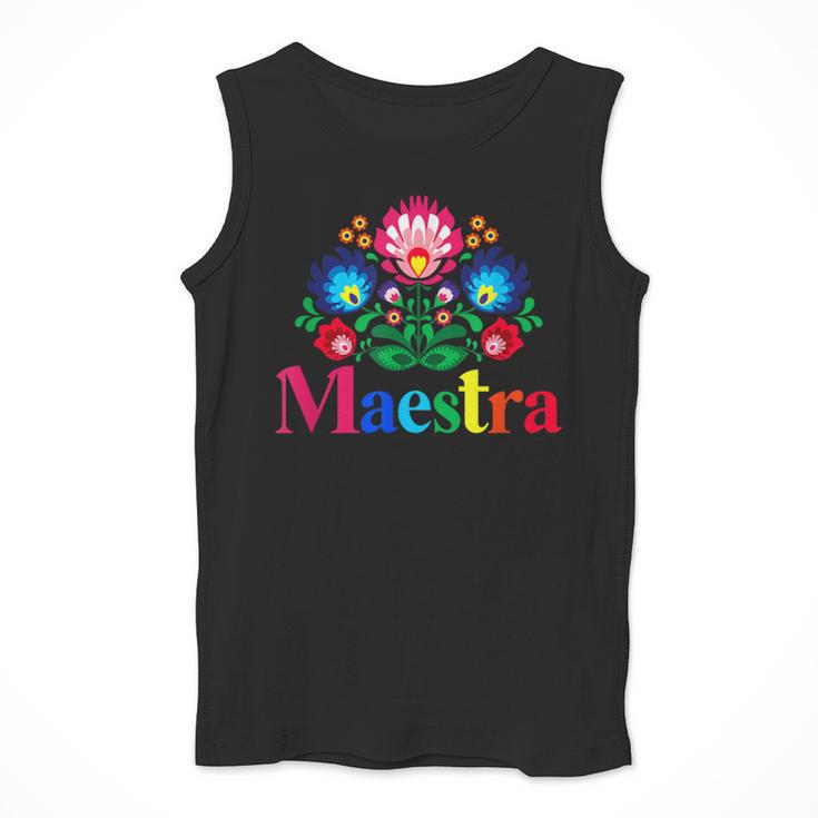 Maestra Proud Spanish Teacher Bilingual Teacher Latina Men Tank Top, funny design