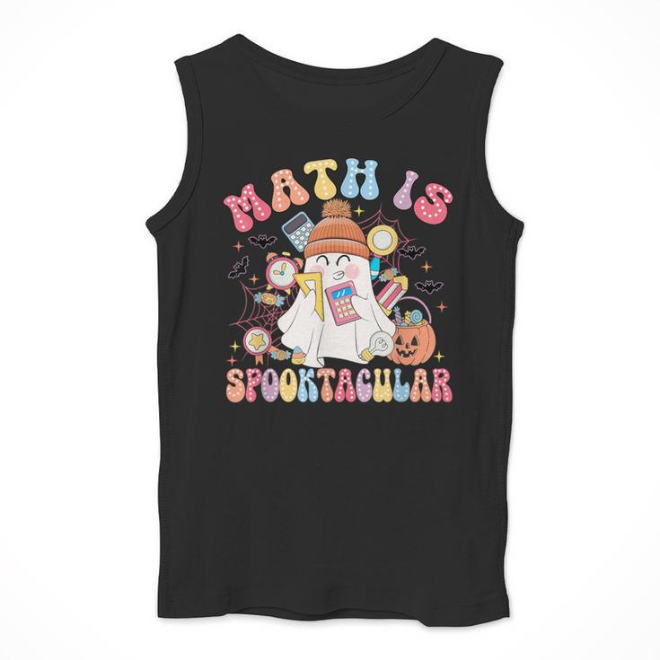 Math Is Spooktacular Math Teacher Spooky Halloween Men Tank Top, funny design