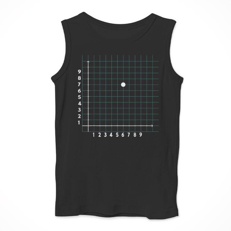 Math Teacher 67 Cartesian Grid Point Humor Men Tank Top, funny design