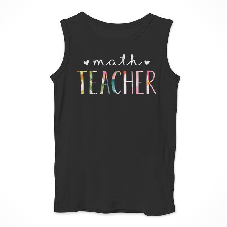 Math Teacher Cute Floral Men Tank Top, funny design Math Teacher Cute Floral Men Tank Top, funny design