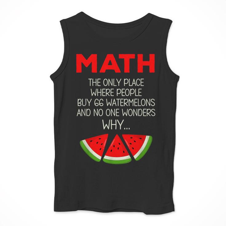 Math Watermelon Calculation Joke Teacher Student Men Tank Top, funny design