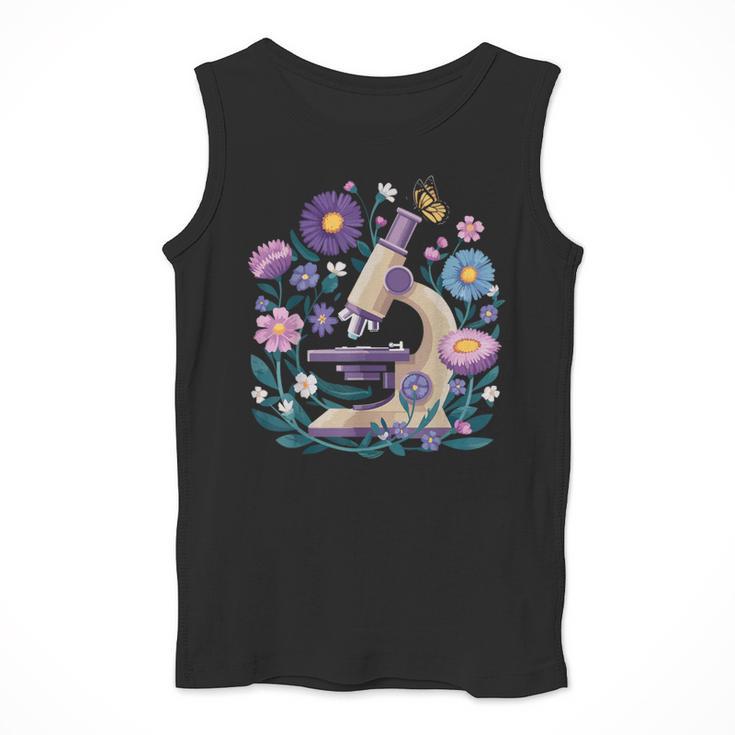 Microscope Flower Butterfly Biology Science Teacher Student Men Tank Top, Science Teacher Gifts, funny design Microscope Flower Butterfly Biology Science Teacher Student Men Tank Top, Science Teacher Gifts, funny design
