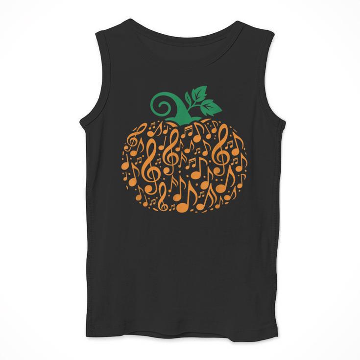Music Notes Pumpkin Music Teacher Halloween Men Tank Top, funny design