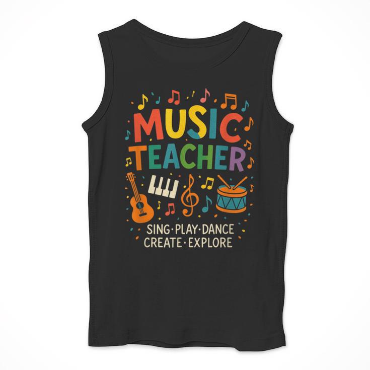 Music Teacher Music Sing Play Dance Choir Piano Men Tank Top, funny design Music Teacher Music Sing Play Dance Choir Piano Men Tank Top, funny design