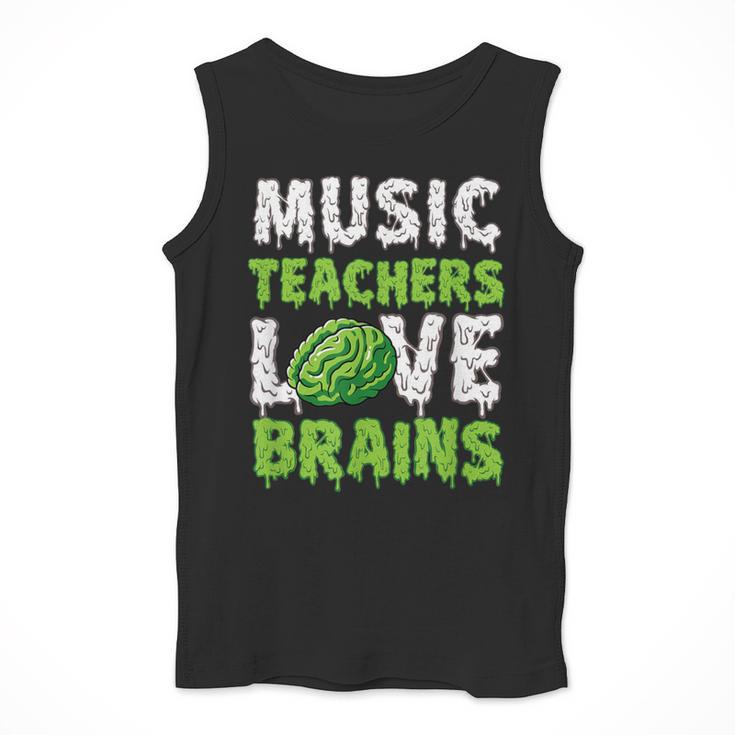 Music Teachers Love Brains Cute Teaching Halloween Men Tank Top, funny design