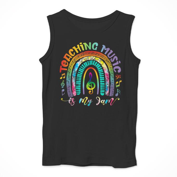 Musical Teacher Teaching Music Is My Jam Rainbow Tie Dye Men Tank Top, funny design Musical Teacher Teaching Music Is My Jam Rainbow Tie Dye Men Tank Top, funny design