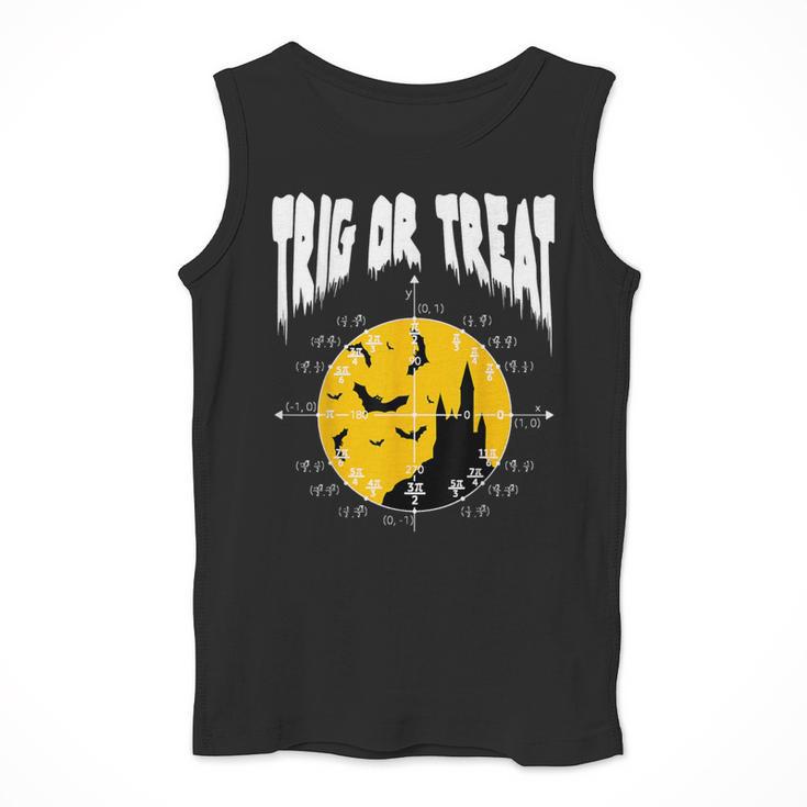 Nerdy Trig Or Treat Halloween Costume Math Teacher Men Tank Top, funny design