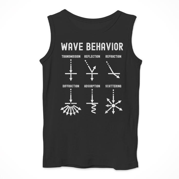 Nerdy Vintage Wave Behavior Physics Science Teacher Geek Men Women Girls Kids Men Tank Top, Science Teacher Gifts, funny design