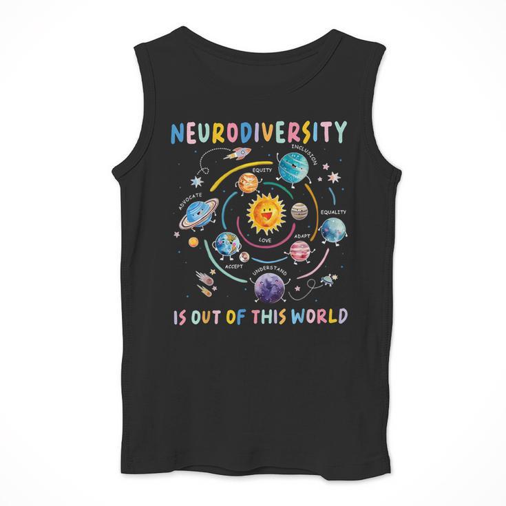 Neurodiversity Is Out Of This World Space Autism Teacher Men Tank Top, funny design