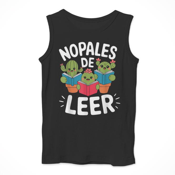 Nopales De Leer Bilingual Teacher Maestra Spanish Teacher Men Tank Top, funny design
