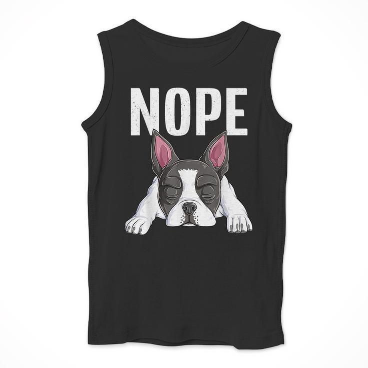 Nope Boston Terrier Puppy Dog Bostie Lover Men Women Girls Kids Men Tank Top, funny design