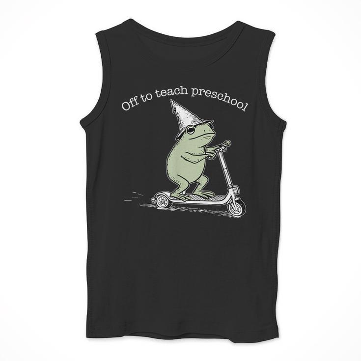 Off To Teach Preschool Pre-K Teacher Back To School Frog Men Tank Top, funny design Off To Teach Preschool Pre-K Teacher Back To School Frog Men Tank Top, funny design