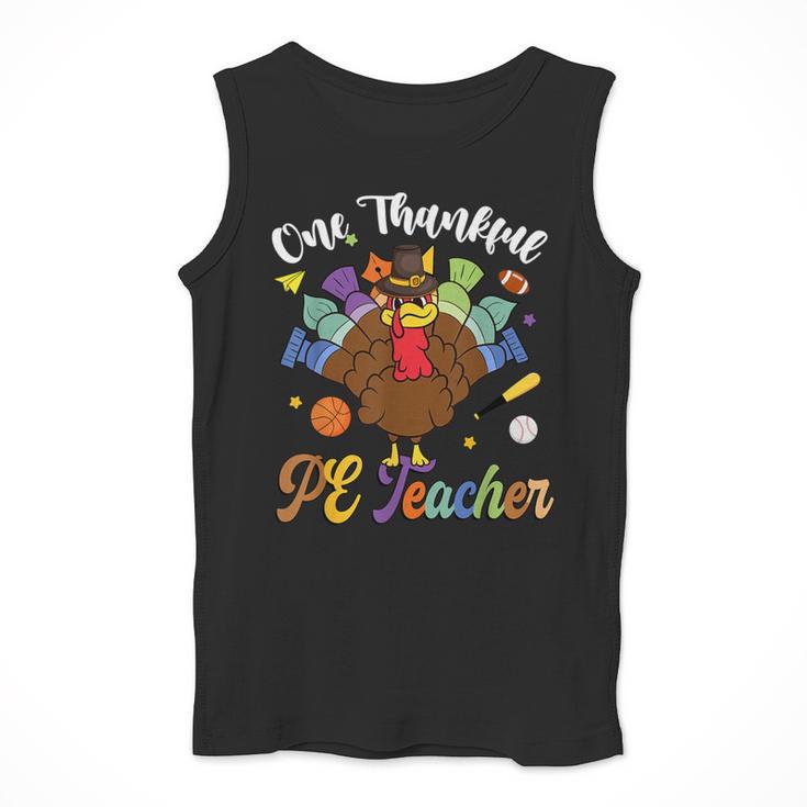 One Thankful PE Teacher Turkey Thanksgiving -Adults & Kids Classic Fit Polyester 100 Short Sleeve Men Tank Top, Pe Teacher Gifts, funny design One Thankful PE Teacher Turkey Thanksgiving -Adults & Kids Classic Fit Polyester 100 Short Sleeve Men Tank Top, Pe Teacher Gifts, funny design