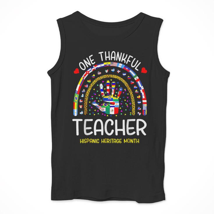 One Thankful Teacher Hispanic Heritage Month Countries Flags Men Tank Top, funny design One Thankful Teacher Hispanic Heritage Month Countries Flags Men Tank Top, funny design