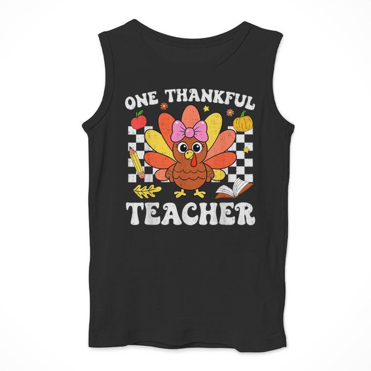 One Thankful Teacher Turkey Thanksgiving Teaching Men Tank Top, funny design One Thankful Teacher Turkey Thanksgiving Teaching Men Tank Top, funny design