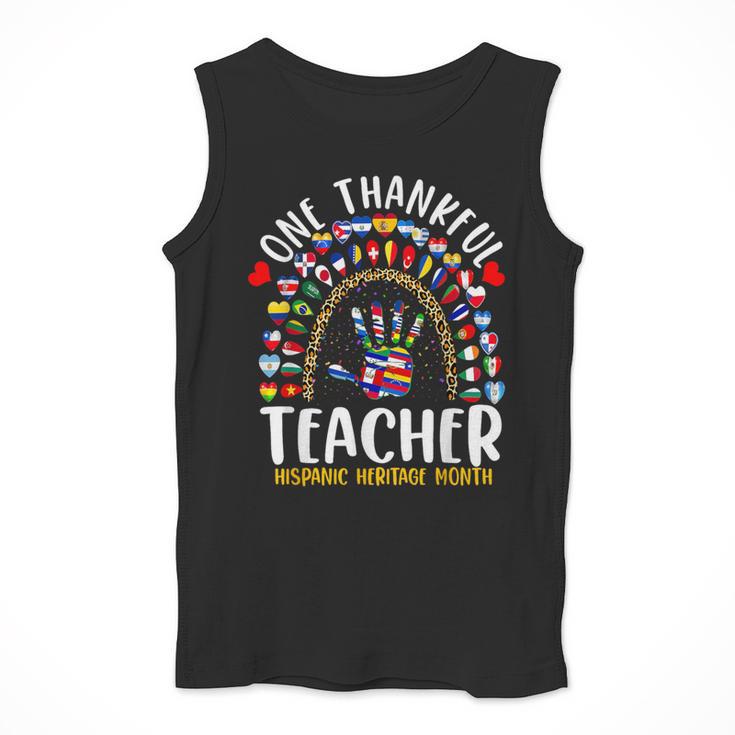 Hispanic Heritage Month One Thankful Teacher Rainbow Men Tank Top, funny design Hispanic Heritage Month One Thankful Teacher Rainbow Men Tank Top, funny design