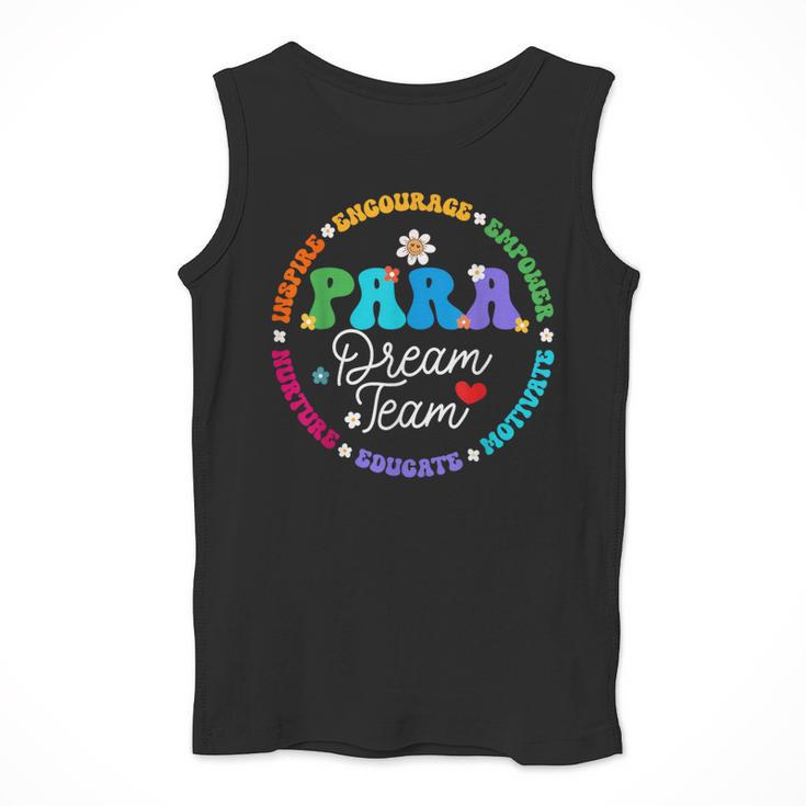 PARA Dream Team Teacher Paraprofessional Paraeducator Men Tank Top, funny design