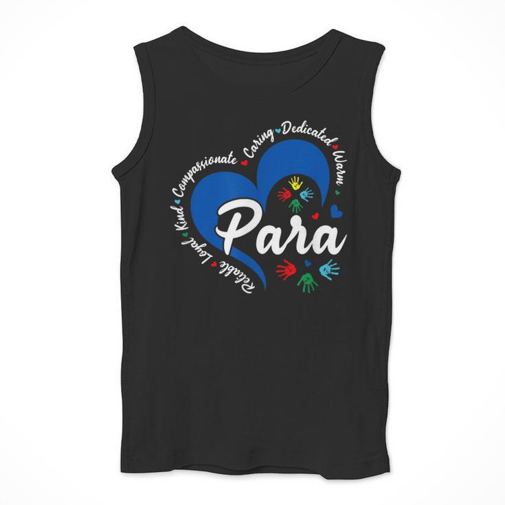 Para Heart Teacher Paraprofessional School Appreciation Men Tank Top, funny design Para Heart Teacher Paraprofessional School Appreciation Men Tank Top, funny design