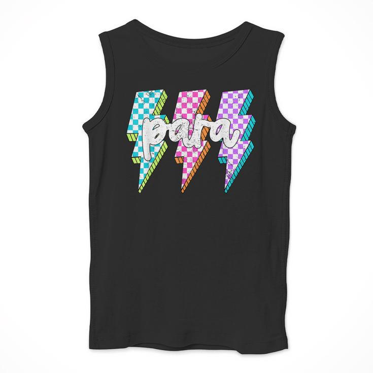 Para Squad Paraprofessional Teacher Lightning Bolt Men Tank Top, funny design Para Squad Paraprofessional Teacher Lightning Bolt Men Tank Top, funny design